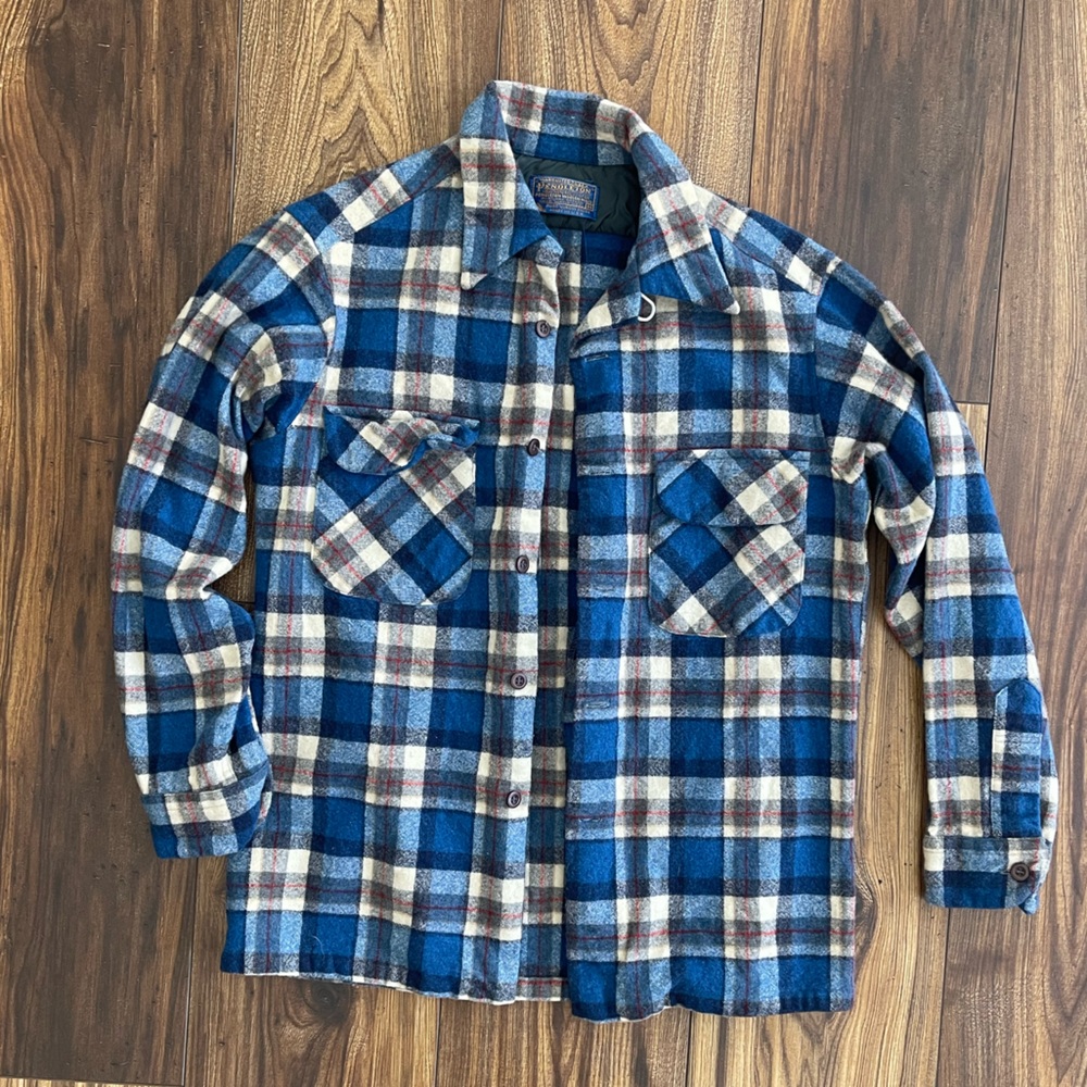 Vintage Pendleton wool plaid button down. Size XS